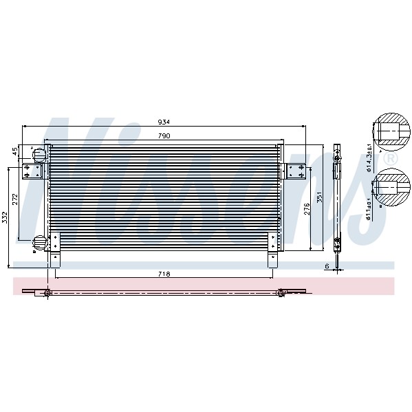 Слика на Ладник за клима NISSENS 94681 за камион MAN F 90 24.322 DFK - 320 коњи дизел