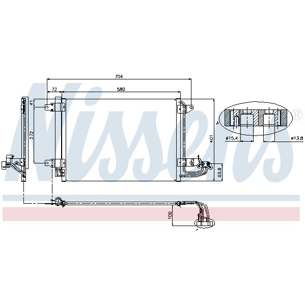 Слика на Ладник за клима NISSENS 94684 за VW Caddy 3 Estate 1.2 TSI - 105 коњи бензин