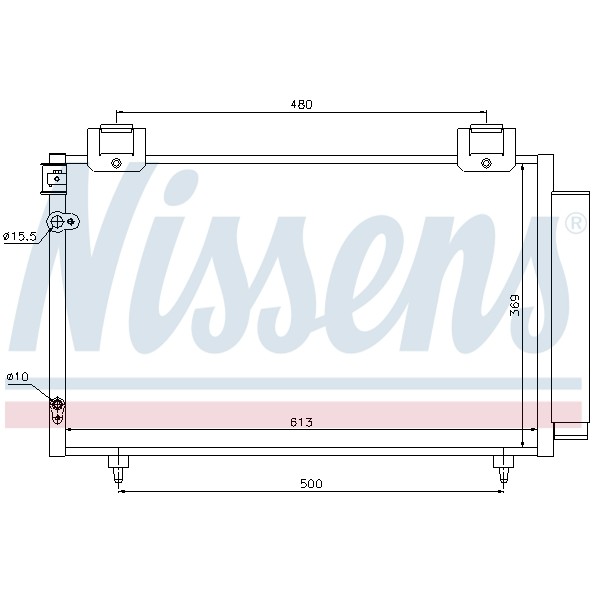 Слика на Ладник за клима NISSENS 94730 за Toyota Avensis Saloon (T25) 1.6 VVT-i - 110 коњи бензин