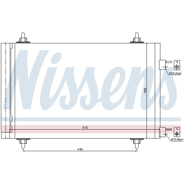 Слика на Ладник за клима NISSENS 94758 за Citroen C4 Grand Picasso UA 1.6 HDi 110 - 112 коњи дизел