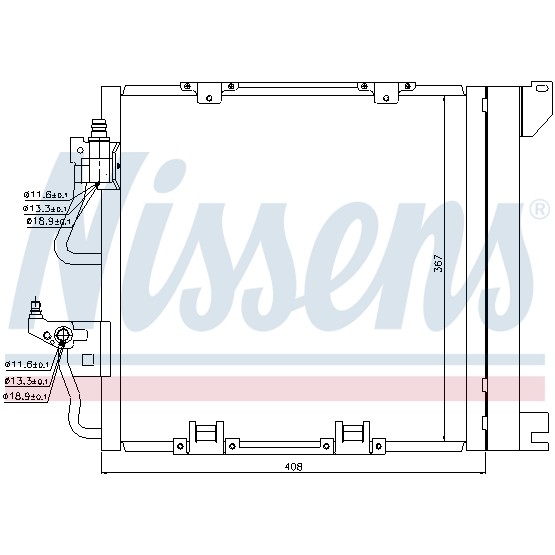 Слика на Ладник за клима NISSENS 94768 за Opel Astra H Van 1.3 CDTI - 90 коњи дизел