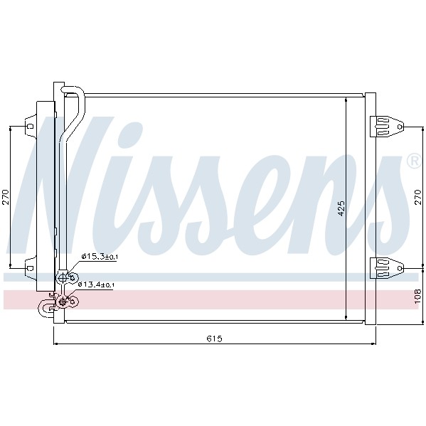 Слика на Ладник за клима NISSENS 94831 за VW Passat CC 2.0 BlueTDI - 143 коњи дизел