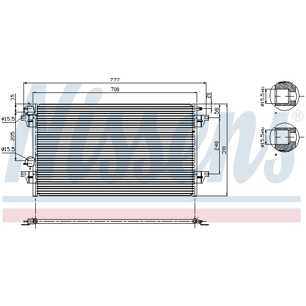 Слика на Ладник за клима NISSENS 94856 за Renault Vel Satis (BJ0) 2.2 dCi (BJ0H) - 116 коњи дизел