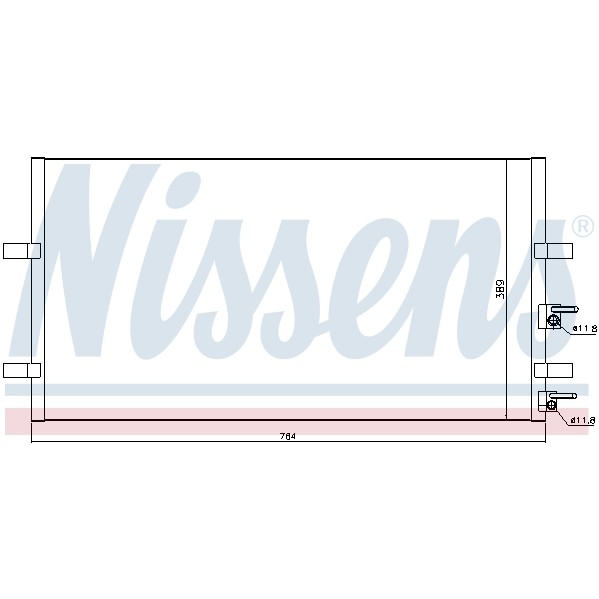 Слика на Ладник за клима NISSENS 94915 за Ford Transit BOX 2.3 16V LPG RWD - 145 коњи Бензин/Автогаз (LPG)