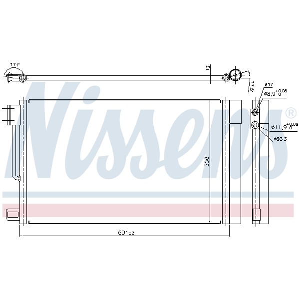 Слика на Ладник за клима NISSENS 94973 за Fiat Punto 199 1.6 Flex - 117 коњи Бензин/Етанол