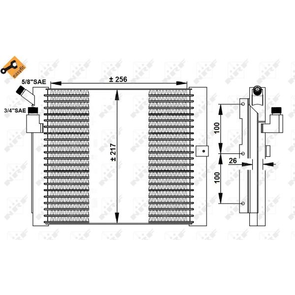 Слика на Ладник за клима NRF 35037