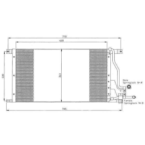 Слика на Ладник за клима NRF 35400