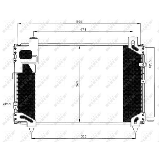 Слика на Ладник за клима NRF 35596 за Toyota Avensis Estate (T25) 2.0 D-4D - 116 коњи дизел