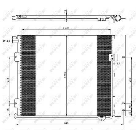 Слика на Ладник за клима NRF 35933 за камион MAN TGM 15.240 FC, FLC, FLLC, FLRC, FLLRC - 240 коњи дизел