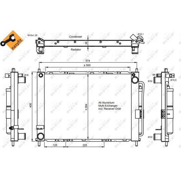 Слика на Ладник за клима NRF EASY FIT 350057