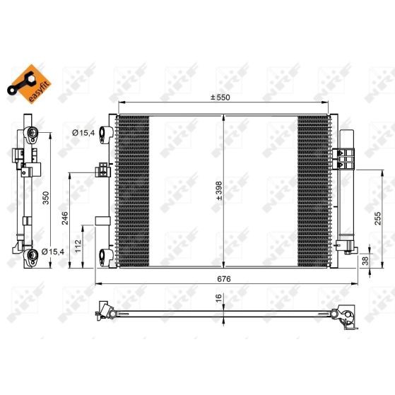 Слика на Ладник за клима NRF EASY FIT 350210 за Ford Focus 3 Hatchback 1.6 TDCi - 115 коњи дизел