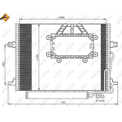 Слика на Ладник за клима NRF EASY FIT 350211 за Mercedes E-class Estate (s211) E 320 T CDI (211.222) - 211 коњи дизел