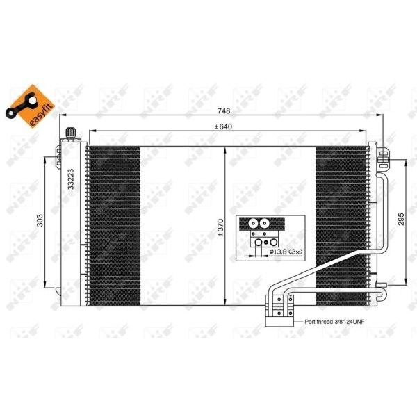 Слика на Ладник за клима NRF EASY FIT 350219 за Mercedes SLK (r171) 350 (171.458) - 305 коњи бензин