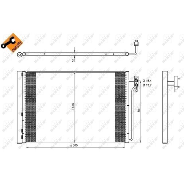 Слика на Ладник за клима NRF EASY FIT 350224