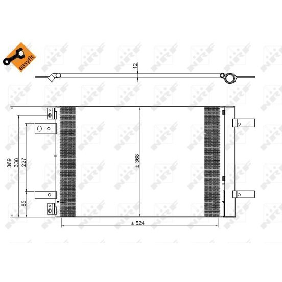 Слика на Ладник за клима NRF EASY FIT 350323 за Citroen Jumpy (V) 2.0 BlueHDi 150 - 150 коњи дизел