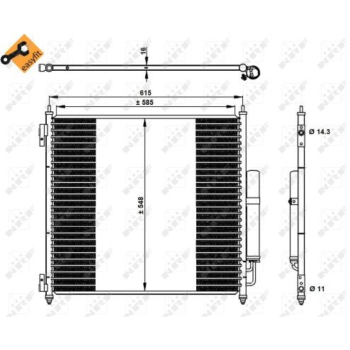 Слика на Ладник за клима NRF EASY FIT 350336 за Range Rover 4 (LG) 5.0 V8 4x4 - 375 коњи бензин