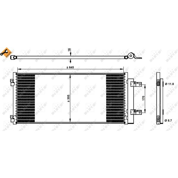 Слика на Ладник за клима NRF EASY FIT 350338