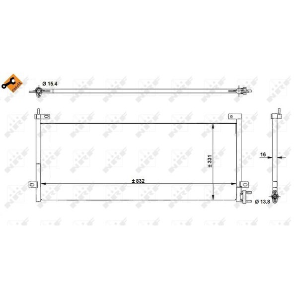 Слика на Ладник за клима NRF EASY FIT 350390 за камион Renault C Series 480T, 480TK - 480 коњи дизел