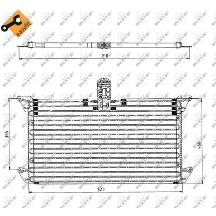 Слика на Ладник за клима NRF EASY FIT 35061 за камион Scania 4 Series 124 L/400 - 400 коњи дизел