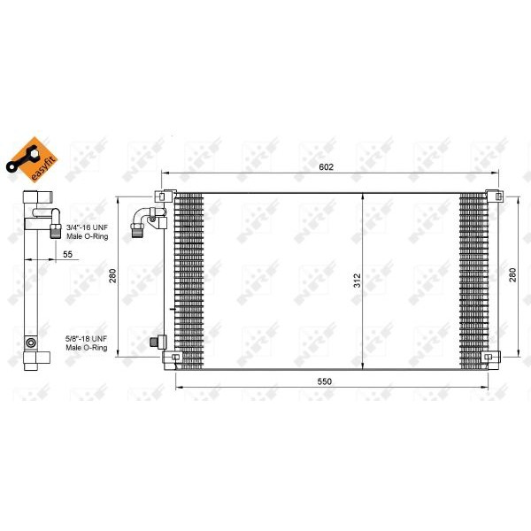 Слика на Ладник за клима NRF EASY FIT 35103 за Citroen Saxo S0,S1 1.6 VTR - 109 коњи бензин