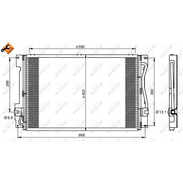 Слика на Ладник за клима NRF EASY FIT 35151 за Volvo S70 Saloon (P80) 2.3 - 241 коњи бензин