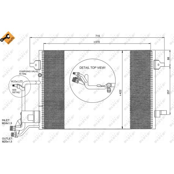 Слика на Ладник за клима NRF EASY FIT 35199