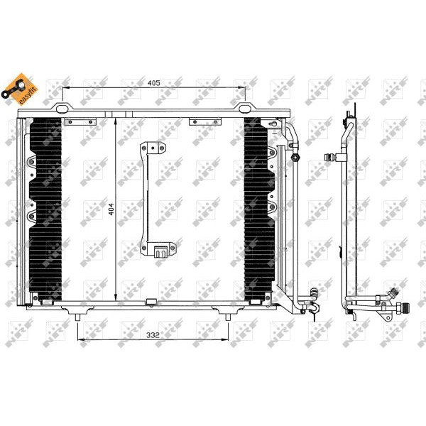 Слика на Ладник за клима NRF EASY FIT 35214 за Mercedes CLK Convertible (a208) 430 (208.470) - 279 коњи бензин