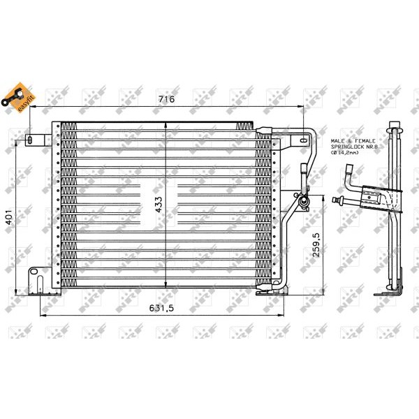 Слика на Ладник за клима NRF EASY FIT 35221