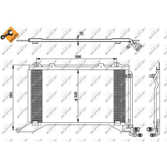 Слика на Ладник за клима NRF EASY FIT 35245