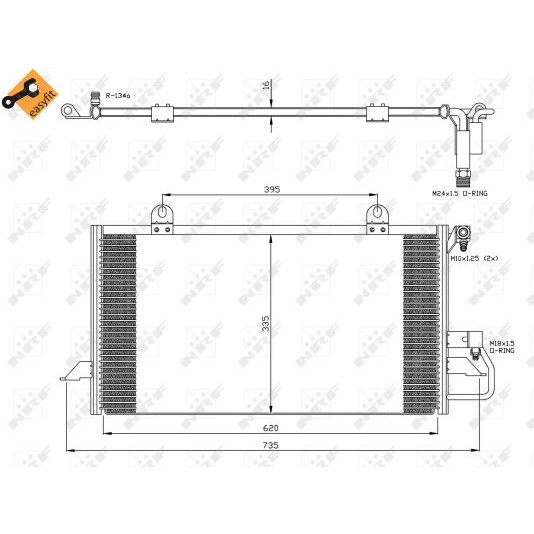 Слика на Ладник за клима NRF EASY FIT 35248