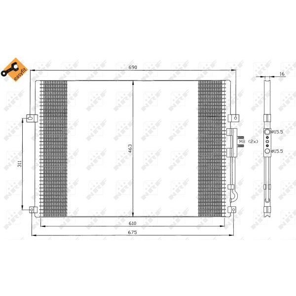 Слика на Ладник за клима NRF EASY FIT 35275