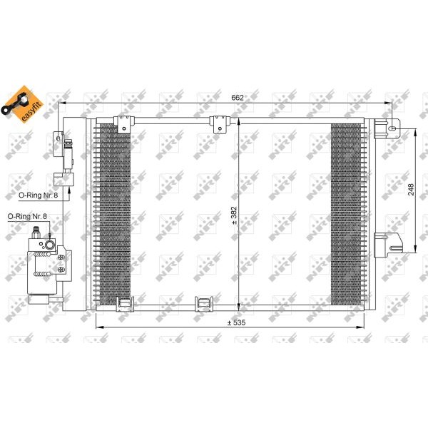 Слика на Ладник за клима NRF EASY FIT 35301 за Opel Astra G Saloon 1.8 16V - 125 коњи бензин