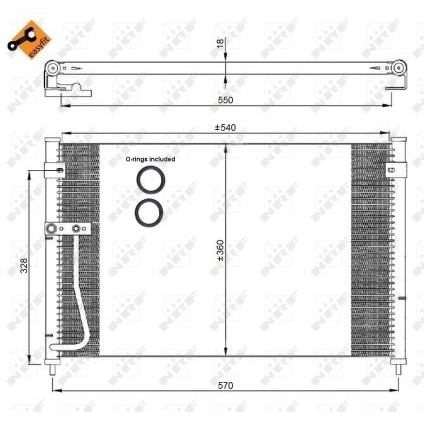 Слика на Ладник за клима NRF EASY FIT 35306 за Mazda 626 Saloon (GF) 2.0 - 115 коњи бензин