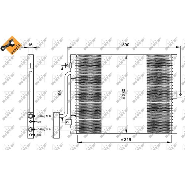 Слика на Ладник за клима NRF EASY FIT 35307