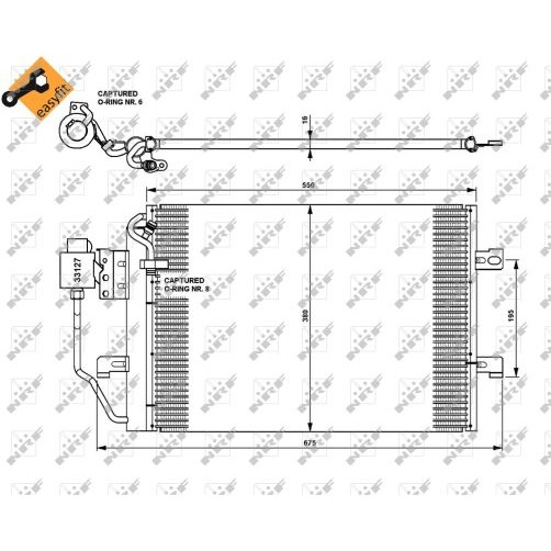 Слика на Ладник за клима NRF EASY FIT 35309