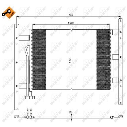 Слика на Ладник за клима NRF EASY FIT 35329 за камион MAN F 2000 26.463 DFC, DFLC - 460 коњи дизел