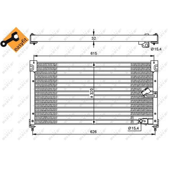 Слика на Ладник за клима NRF EASY FIT 35348