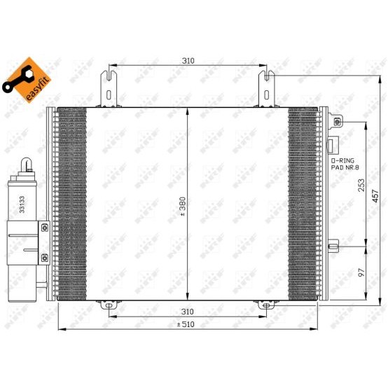 Слика на Ладник за клима NRF EASY FIT 35353