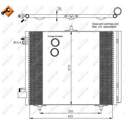 Слика на Ладник за клима NRF EASY FIT 35405 за Peugeot 2008 1.6 BlueHDi 75 - 75 коњи дизел