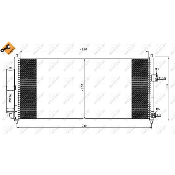 Слика на Ладник за клима NRF EASY FIT 35435 за Nissan Pulsar Hatchback (N16) 1.5 - 98 коњи бензин