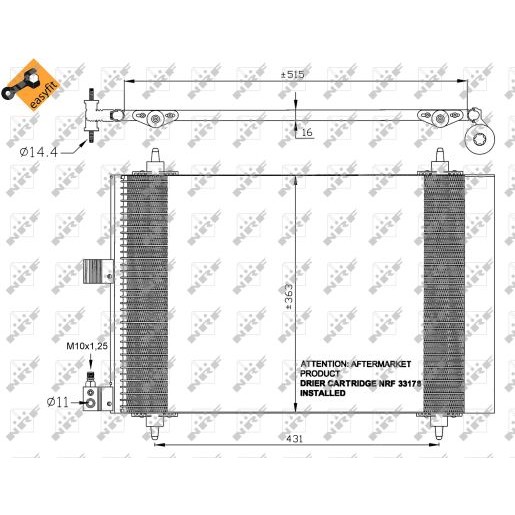 Слика на Ладник за клима NRF EASY FIT 35437