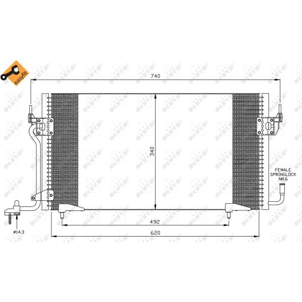 Слика на Ладник за клима NRF EASY FIT 35439