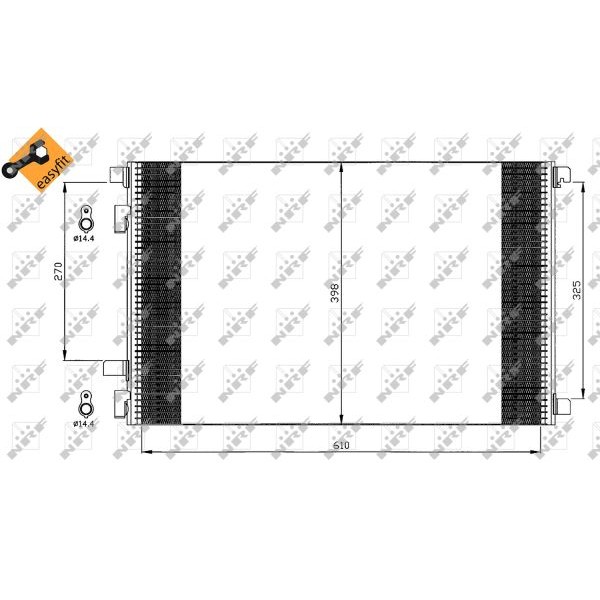 Слика на Ладник за клима NRF EASY FIT 35449 за Renault Megane 2 Hatchback 1.5 dCi - 106 коњи дизел