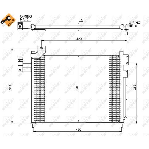 Слика на Ладник за клима NRF EASY FIT 35460