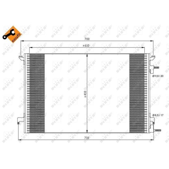 Слика на Ладник за клима NRF EASY FIT 35467