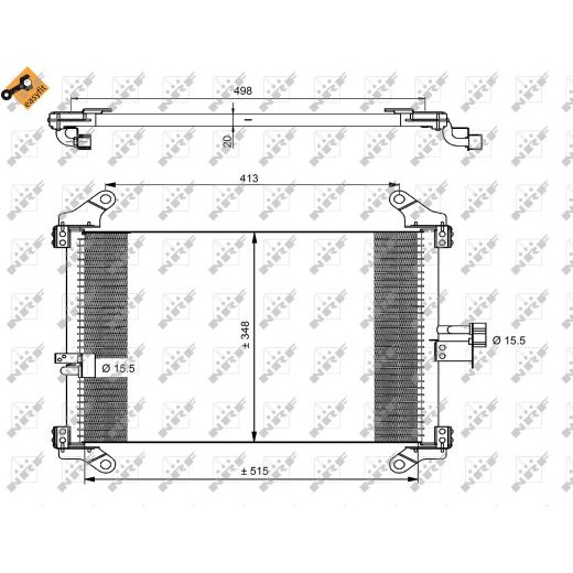 Слика на Ладник за клима NRF EASY FIT 35494 за Citroen Jumper BUS 230P 1.9 TD - 92 коњи дизел