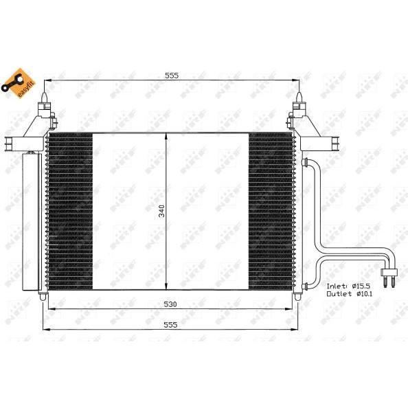 Слика на Ладник за клима NRF EASY FIT 35495