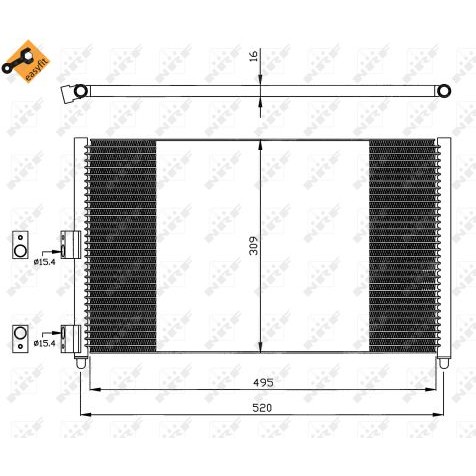 Слика на Ладник за клима NRF EASY FIT 35502 за Fiat Punto 188 1.9 JTD - 101 коњи дизел