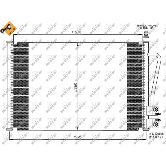 Слика на Ладник за клима NRF EASY FIT 35524 за Mazda 2 Hatchback (DY) 1.3 L - 91 коњи бензин