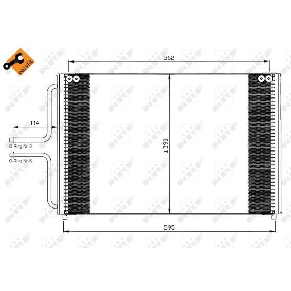 Слика на Ладник за клима NRF EASY FIT 35533 за Renault Laguna (B56,556) 3.0 (B56E/R, B565) - 167 коњи бензин